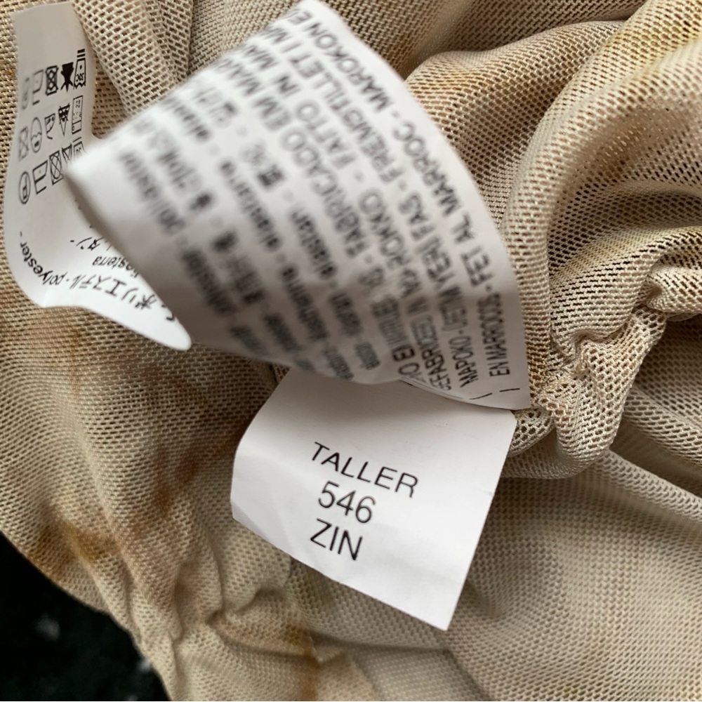 Zara Tan and Brown Asymmetrical Ruched Cocktail Dress - Picture 13 of 15